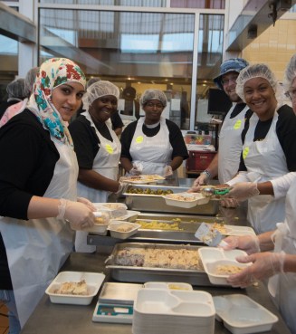 Smiling Feed More volunteers