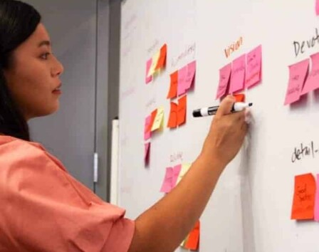 A COLAB employee working