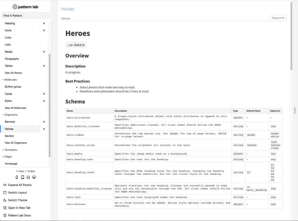 Pattern Lab: Components