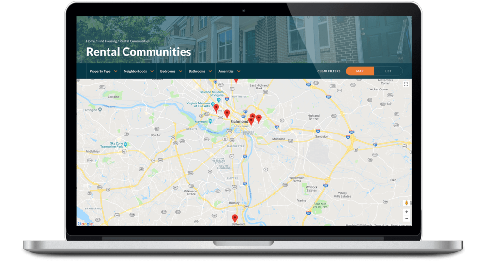 Better housing rental map