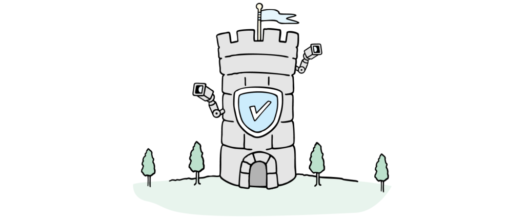 Protection metaphor with castle