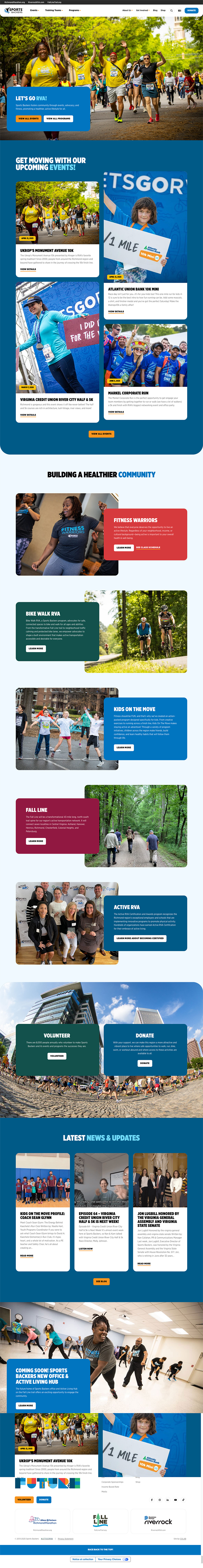 Sports Backers New Homepage